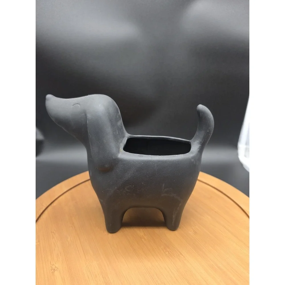 Target Bullseye‎ Ceramic Dachshund Wiener Dog Planter Succulent Planter